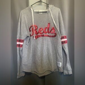 PINK Victoria's Secret Reds Gray MLB Sweatshirt Size Small